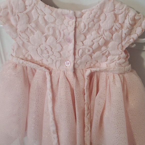Baby girl lace orange dress - Picture 2 of 5